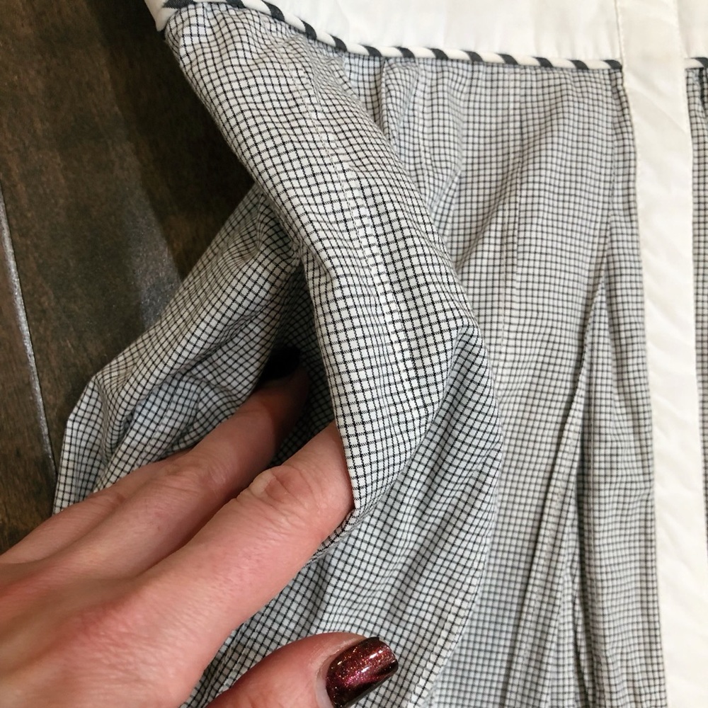 Zac Posen Gingham Plaid Embroidered Cotton Dress SZ 6 - Picture 10 of 16